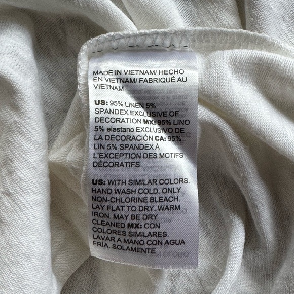 NWT Chico’s Women’s Linen Cut Out Sleeve Tee - Picture 7 of 10